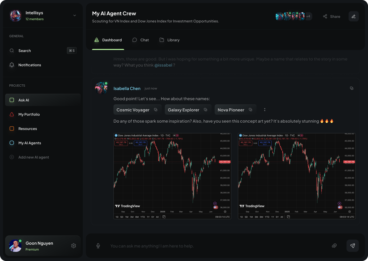 Stock Wizard AI Dashboard Demo